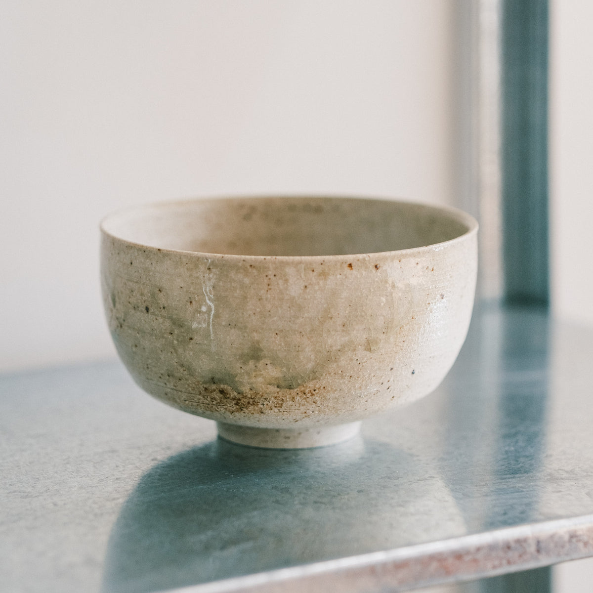 Round Tea Bowl, Ash Glaze