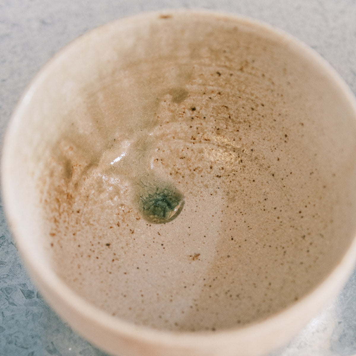 Round Tea Bowl, Ash Glaze