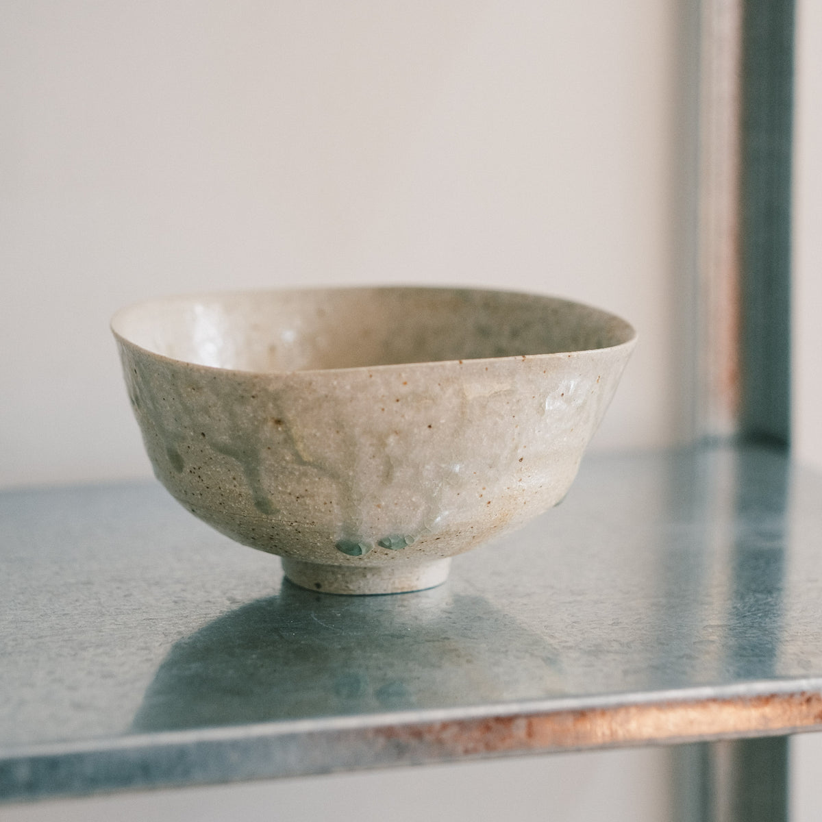 Triangle Side Bowl, Ash Glaze