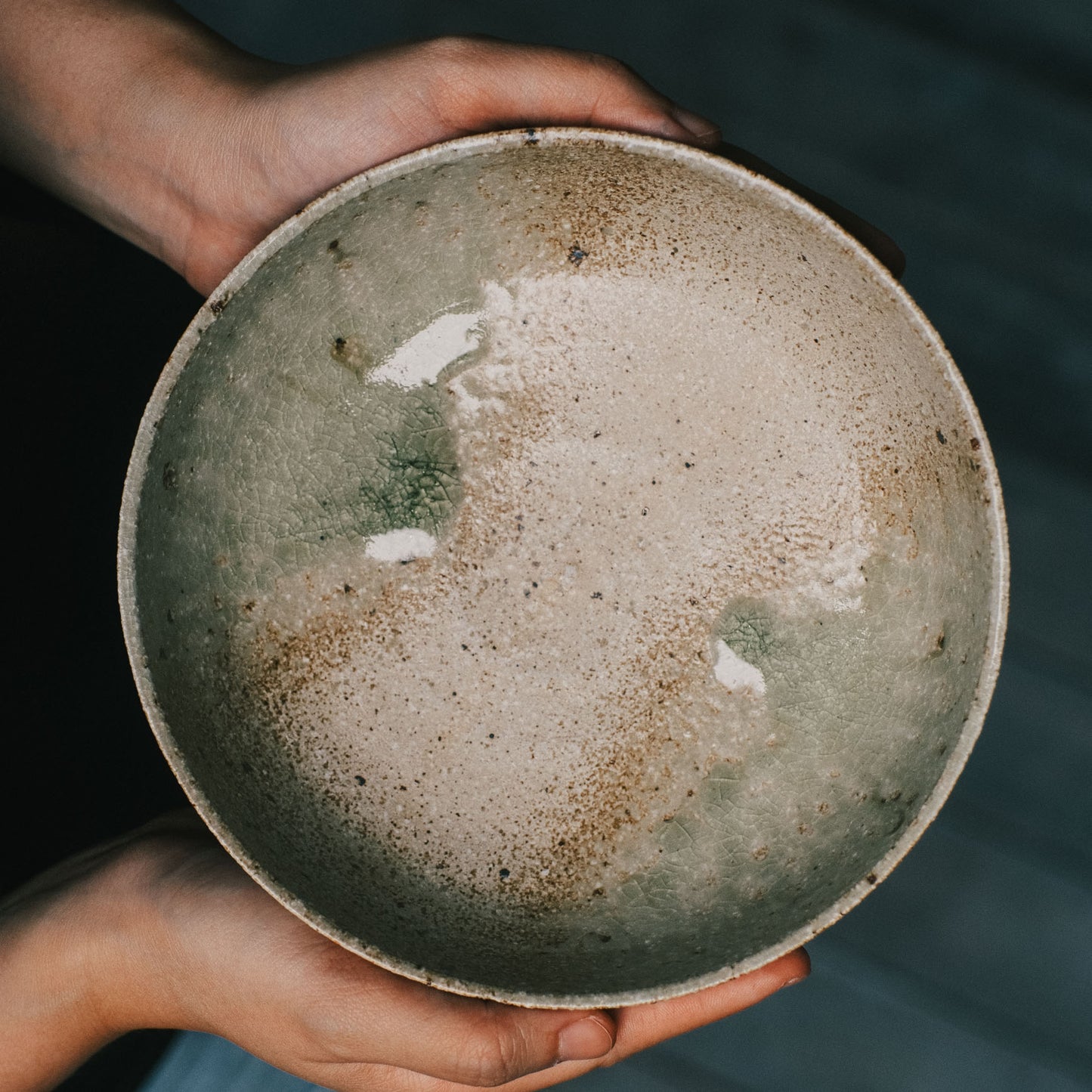 Wide Bowl Large - 6.8in, Ash Glaze