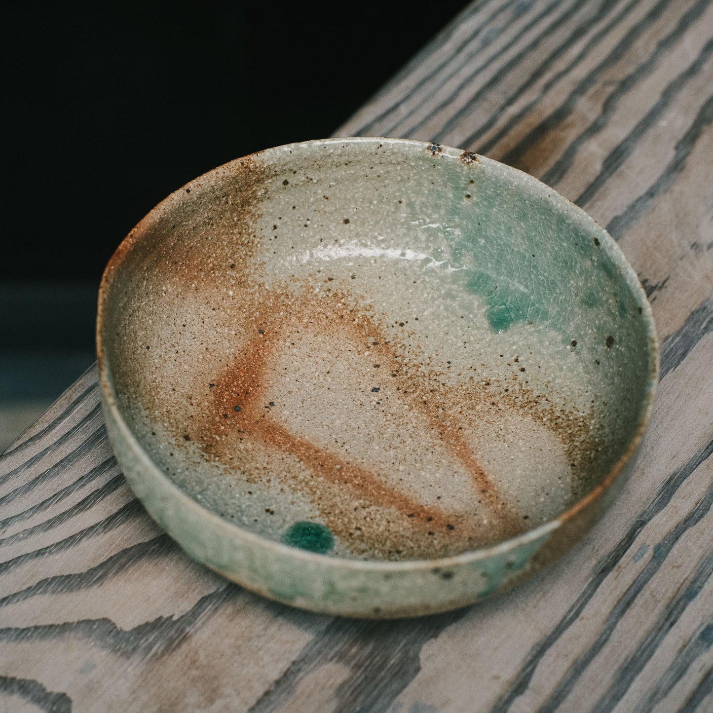 Wide Bowl - 6.3in, Hidasuki Ash Glaze
