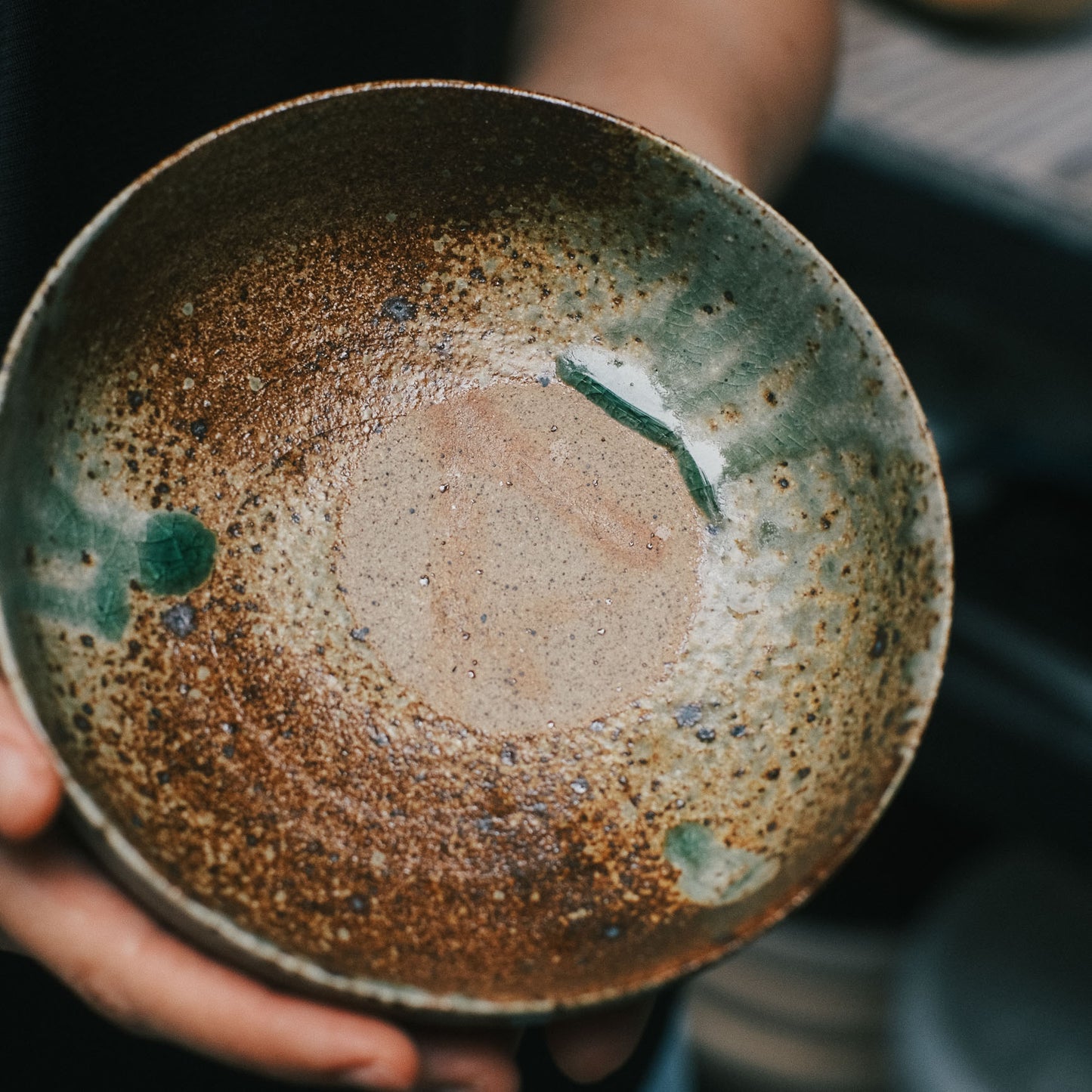 Wide Bowl - 5.8in, Botamochi Ash Glaze