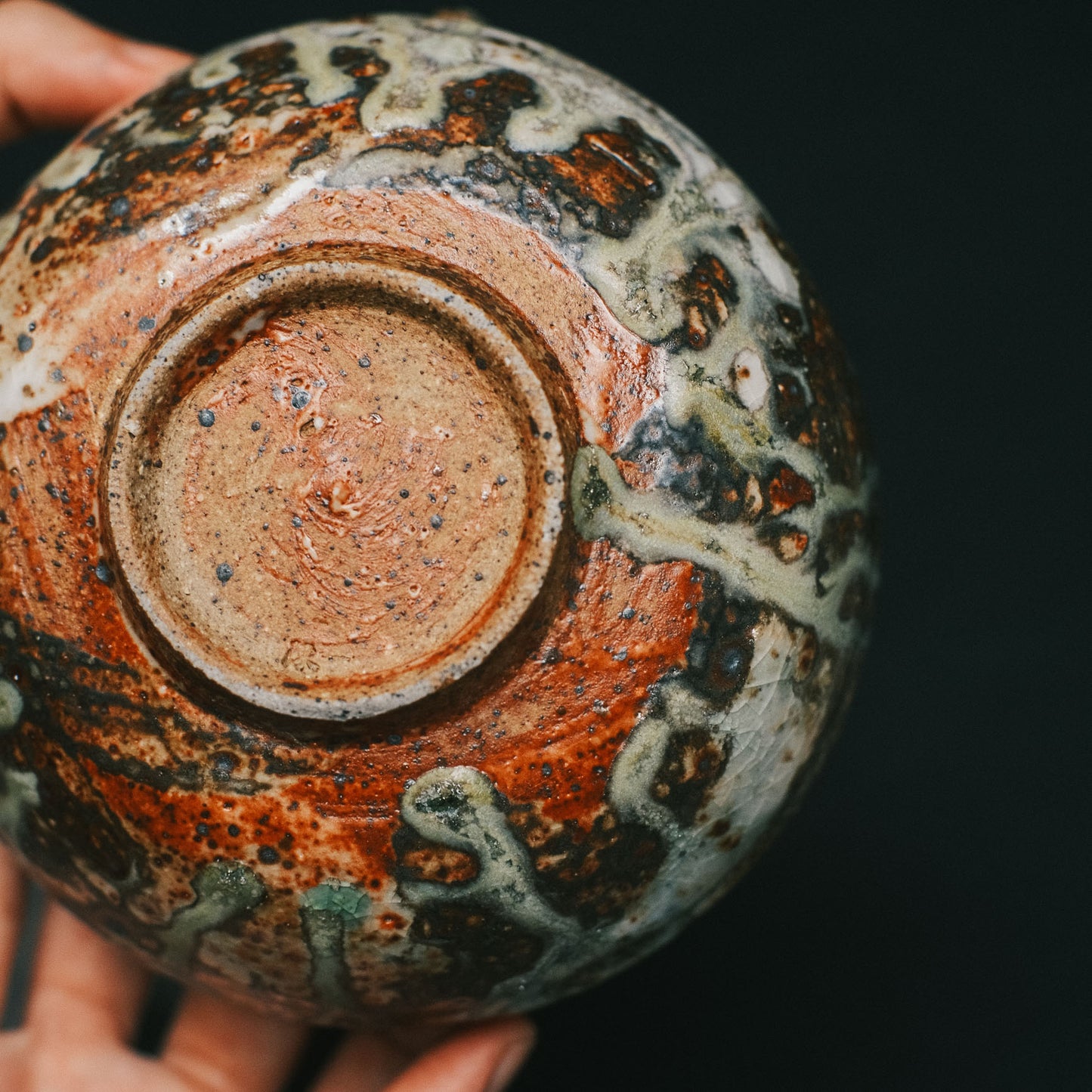 Katakuchi Tea Bowl, Ash Glaze