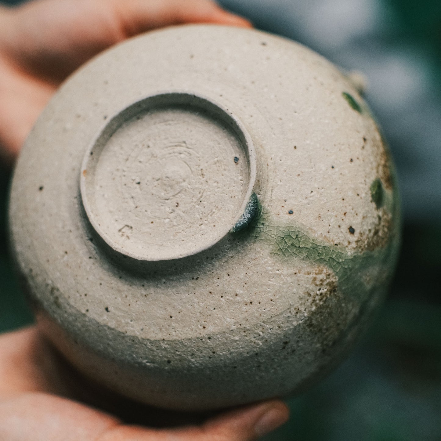 Katakuchi Tea Bowl, Ash Glaze