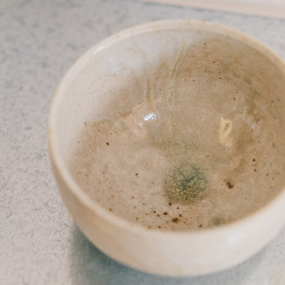 Round Tea Bowl, Ash Glaze