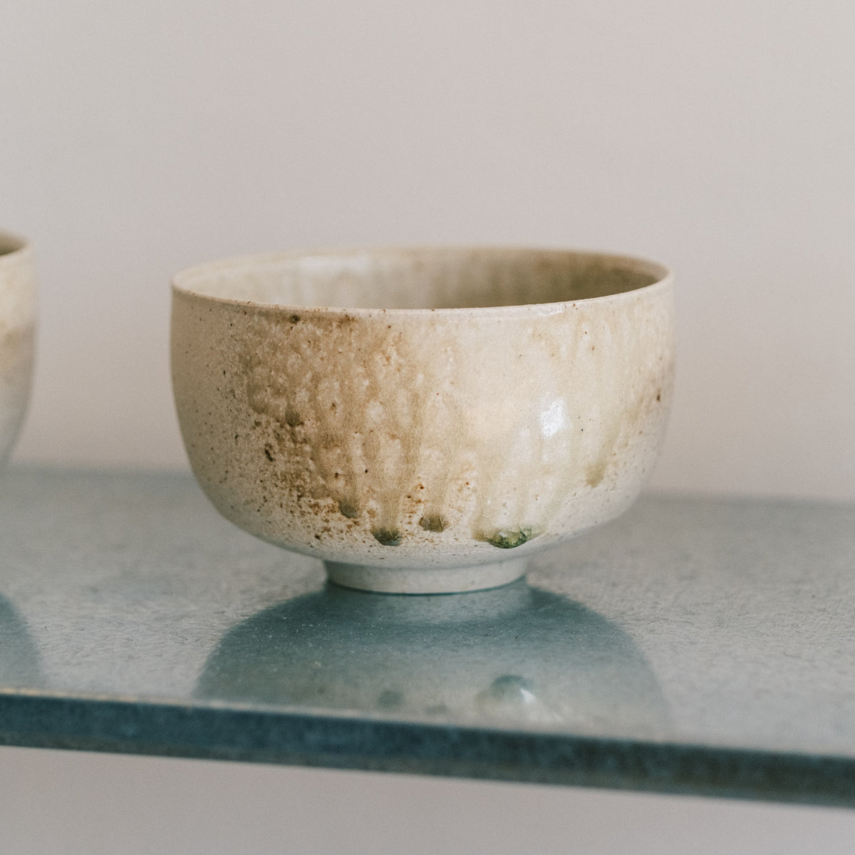 Round Tea Bowl, Ash Glaze