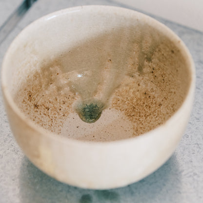 Round Tea Bowl, Ash Glaze