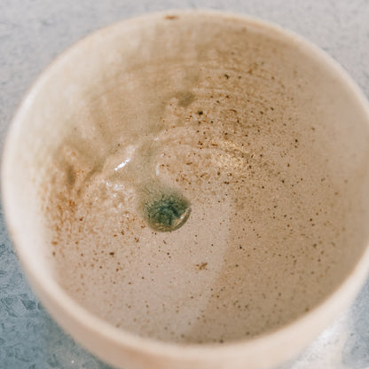 Round Tea Bowl, Ash Glaze