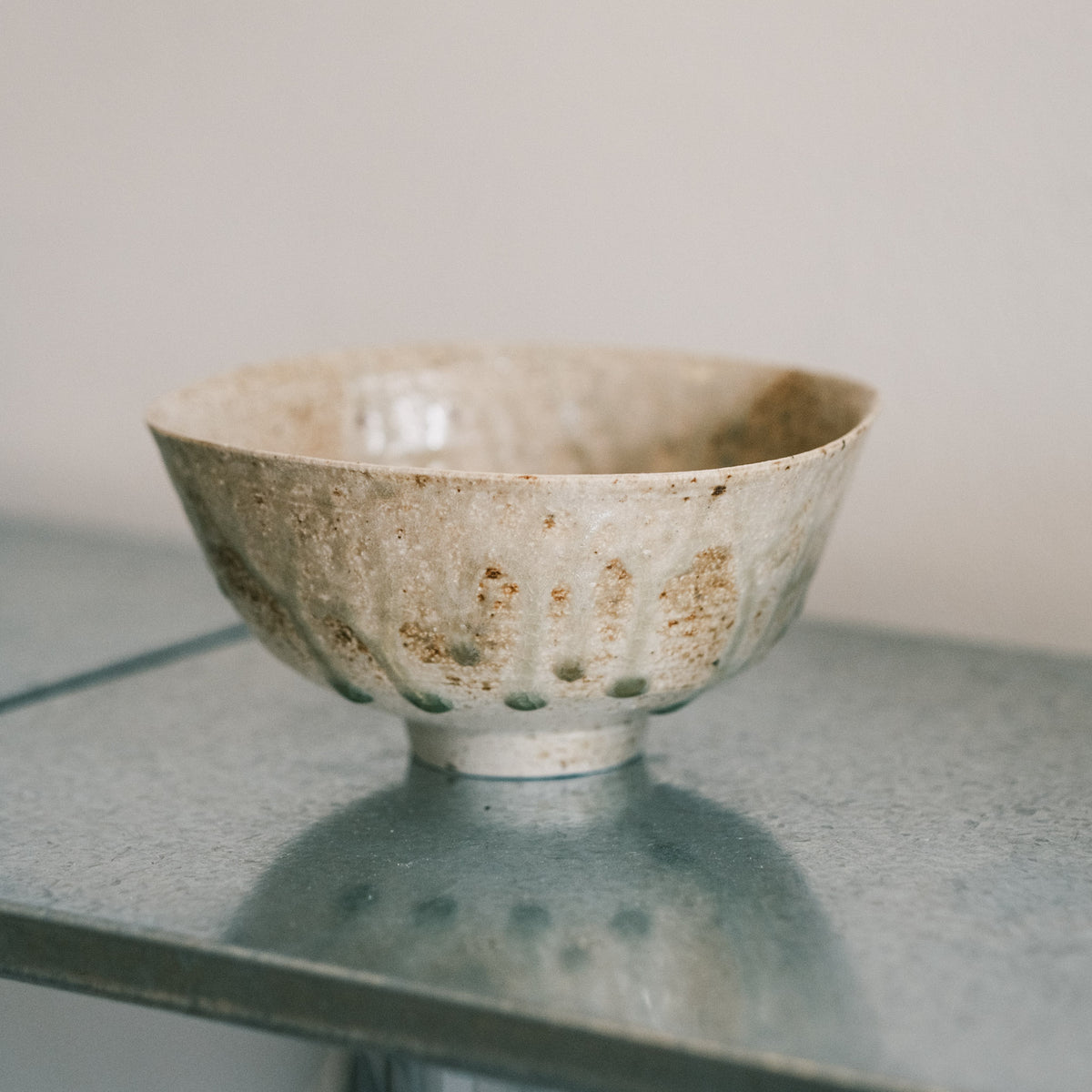 Triangle Side Bowl, Ash Glaze