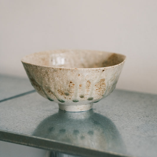 Triangle Side Bowl, Ash Glaze
