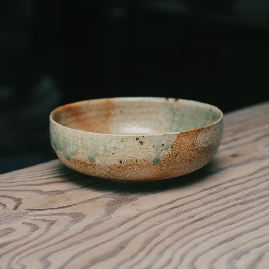 Wide Bowl - 6.3in, Hidasuki Ash Glaze
