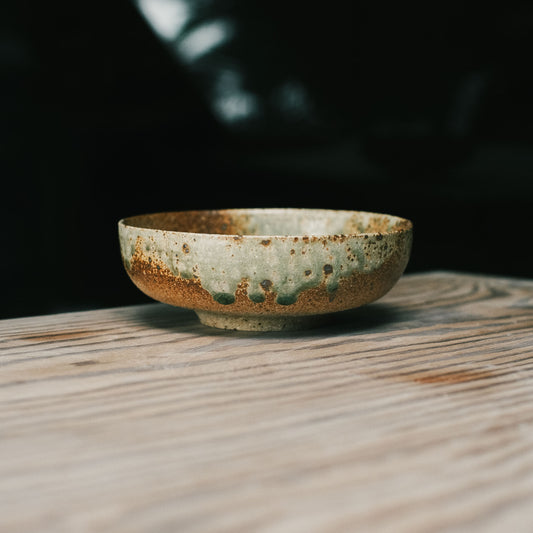 Wide Bowl - 5.8in, Botamochi Ash Glaze