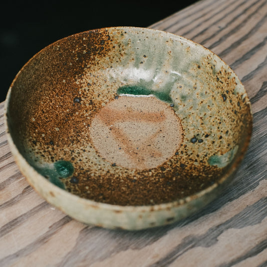 Wide Bowl - 5.8in, Botamochi Ash Glaze