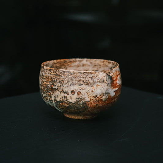 Katakuchi Tea Bowl, Ash Glaze