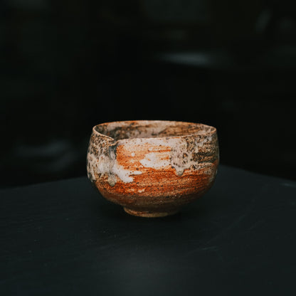 Katakuchi Tea Bowl, Ash Glaze