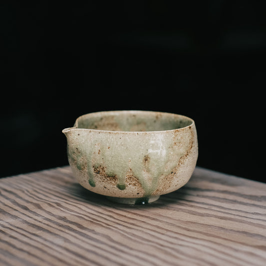 Katakuchi Tea Bowl, Ash Glaze