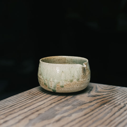 Katakuchi Tea Bowl, Ash Glaze