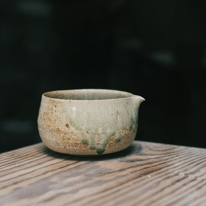 Katakuchi Tea Bowl, Ash Glaze